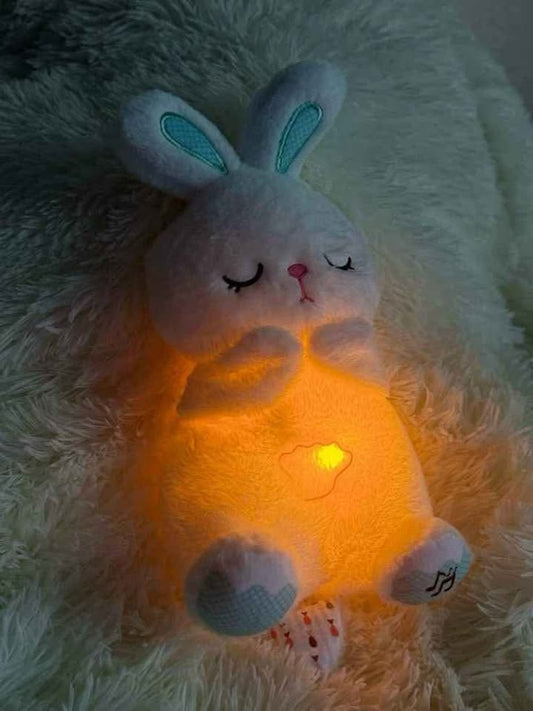 CONEJO QUE RESPIRA Y EMITE RUIDOS EN BLANCO Y CELESTE