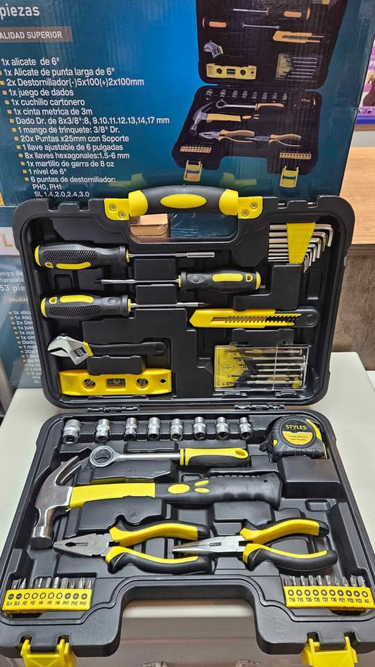 KIT DE HERRAMIENTAS CON 53 PIEZAS