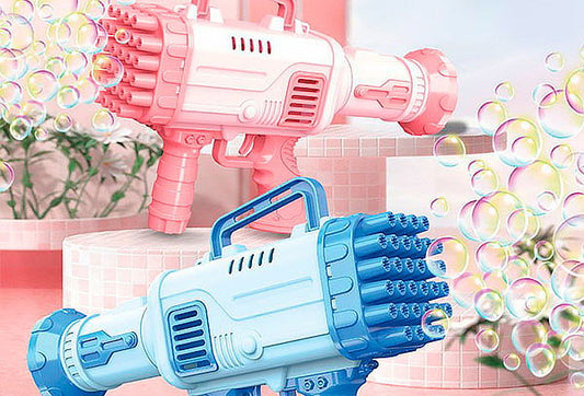 PISTOLA DE BURBUJAS O BURBUJERO PARA NIÑOS Y NIÑAS